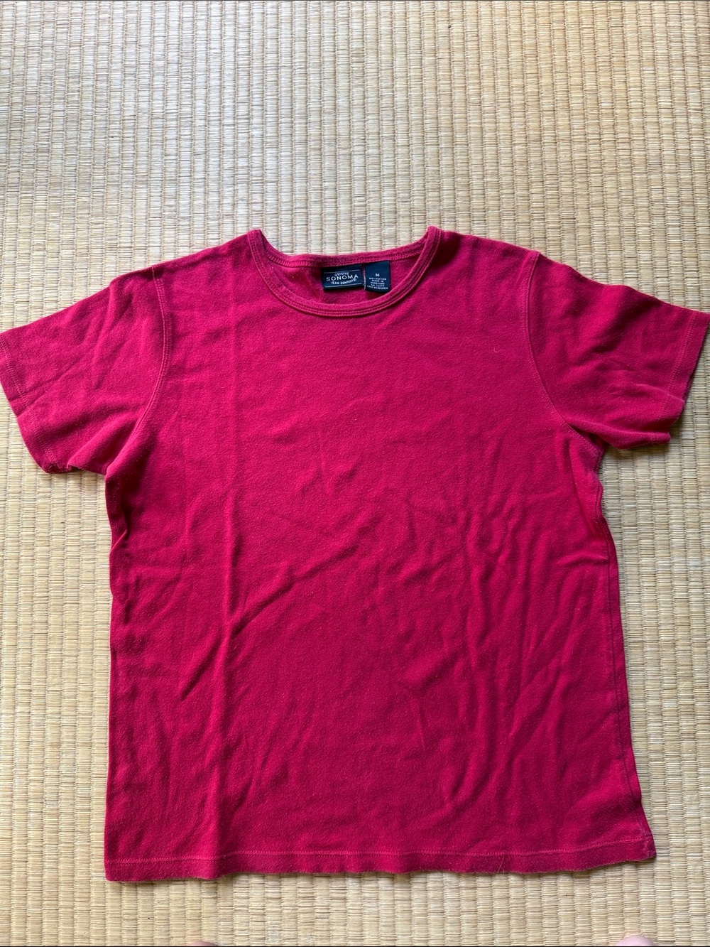 Sonoma Short-Sleeve Crewneck Tee in Deep Rose